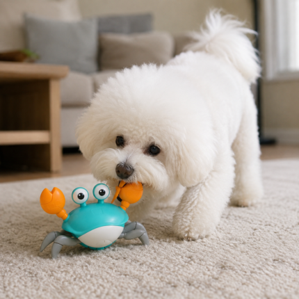 Bichon Frise Crab Toy