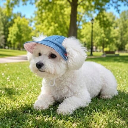 Denim Bichon Summer Cap