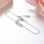 925 Sterling Silver Bichon Frise Bracelet