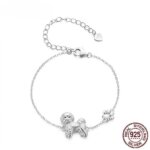 925 Sterling Silver Bichon Frise Charm Bracelet