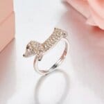 925 Sterling Silver Bichon Frise Ring