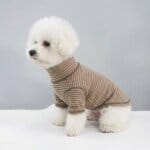 Cocoa Stripe Bichon T-Shirt