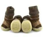 Deer Leather Bichon Frise Snow Boots