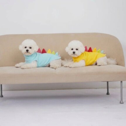 Dino Bichon Frise Fleece Vest