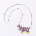 Enamel Bichon Frise Necklace
