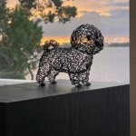 Metal Bichon Frise Sculpture