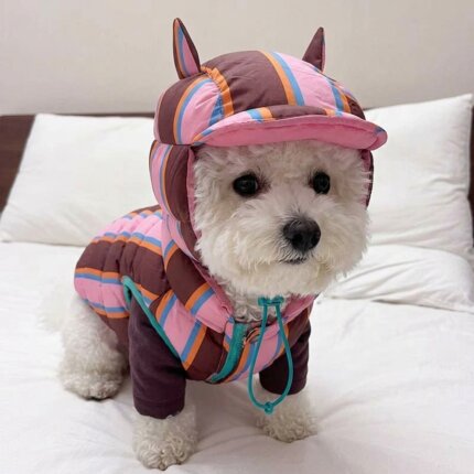 Reversible Bichon Frise Winter Jacket