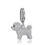 Sparkling Sterling Silver Bichon Charm
