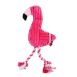 Squeaky Flamingo Bichon Frise Toy