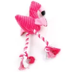 Squeaky Flamingo Bichon Frise Toy