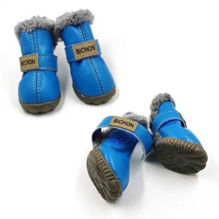 Winter Leather Bichon Frise Snow Boots