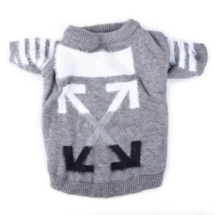 Woff Grey Sweater for Bichon Frise